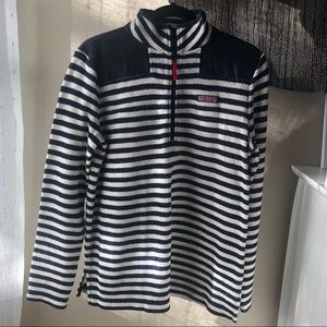 WOMENS Vineyard Vines Half Zip Striped Sweater